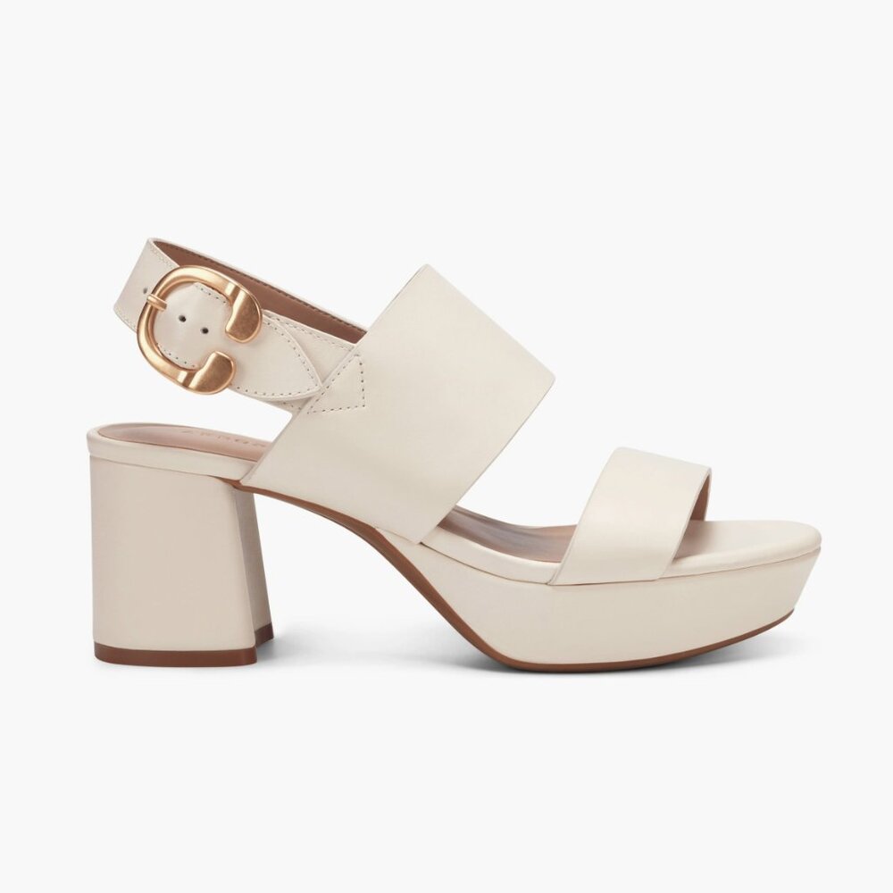 Aerosoles Camera Platform Sandal (NEW), Eggshell, Size 8W